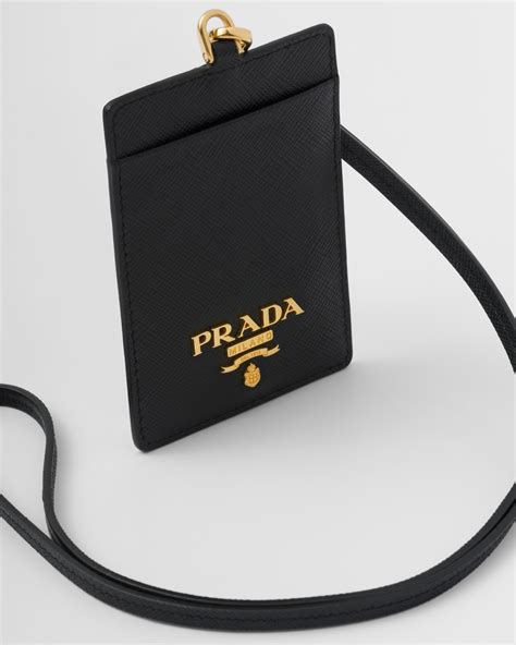 prada saffiano leather badge holder|Prada saffiano zipper wallet.